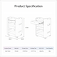 Gen'C Béauty Professional Wood Grain Salon Trolley with Drawer