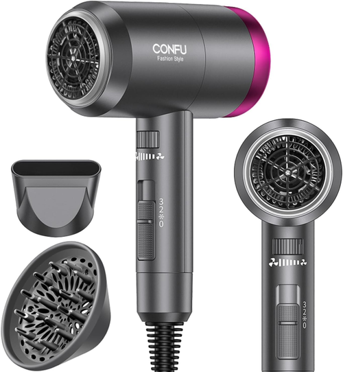 CONFU Ionic Hair Dryer with Diffuser, 3127