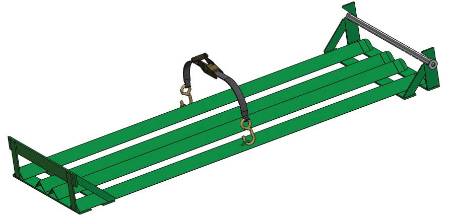 Dual Capacity Truck Mountable Horizontal Oxygen Cylinder Rack for Two H