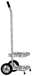 Oxygen Cylinder Cart For Four D or E (4.38" DIA) Style Oxygen Cylinders (1060) Oxygen Cylinder Cart For Four D or E (4.38" DIA) Style Oxygen Cylinders (1060)