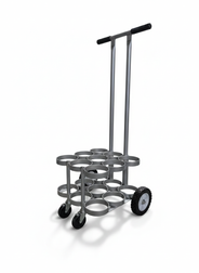 Oxygen Cylinder Cart For Nine D or E (4.38" DIA) Style Oxygen Cylinders (1074)