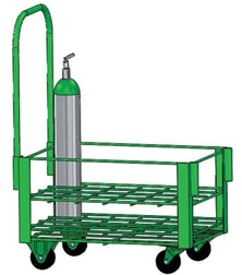 Heavy Duty Oxygen Cylinder Cart For 24 D or E (4.38" DIA) Style Oxygen Cylinders (1080HD)