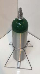 Single Capacity Ground Stand For One D or E (4.38" DIA) Style Oxygen Cylinder (1084) Single Capacity Ground Stand For One D or E (4.38" DIA) Style Oxygen Cylinder (1084)