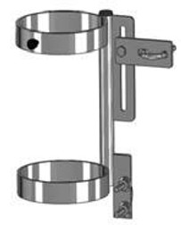 Wheelchair Mountable Oxygen Cylinder Rack 14" Tall for One D or E (4.38" DIA) Oxygen Cylinder (1115N)