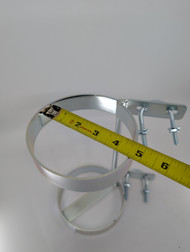 Universal Walker Mountable Oxygen Cylinder Rack for One D or E (4.38" DIA) Oxygen Cylinder- Fits Most Walkers (1115W)