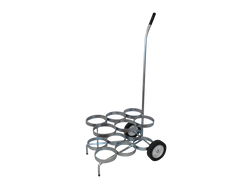 Oxygen Cylinder Cart for Six Jumbo D/M22 (5.25" DIA) Oxygen Cylinder (1135-6)