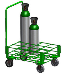 Heavy Duty Oxygen Cylinder Cart for 12 M60/90 (7.25" DIA) Oxygen Cylinders (1140-12HD)