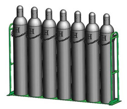 Vertical Warehouse Rack for Three M250, H or T (9 .25" DIA) Cylinders (1239-1X3)