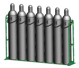 Vertical Warehouse Rack for Eight M250, H or T (9.25" DIA) Cylinders (1239-2x4)