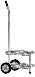 Six Cylinder Capacity Adjustable Oxygen Cart for Six ML6 (4.38" DIA) Oxygen Cylinder (4070) Six Cylinder Capacity Adjustable Oxygen Cart for Six ML6 (4.38" DIA) Oxygen Cylinder (4070)