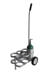 Six Cylinder Capacity Adjustable Oxygen Cart for Six ML6 (4.38" DIA) Oxygen Cylinder (4070)