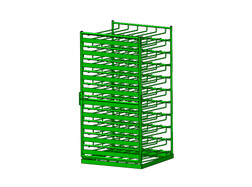 Layered Horizontal Rack with Door and Fork Lift Tubes for 60 D/E Cylinders (6541DF)
