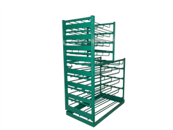 Layered Multi Cylinder Rack with Door for 15 D/E and Eight M6 Cylinders (6607D)