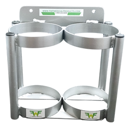 Inline Oxygen Cylinder Wall Mount Rack for Two D/E  (4.38" DIA) Cylinders (7503-2)