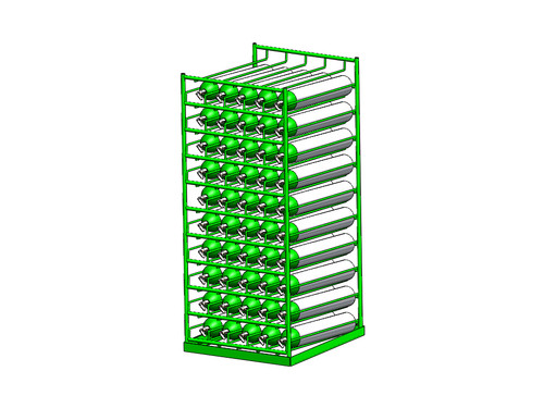 Layered Horizontal Rack for 50 M22 Cylinders (6550)