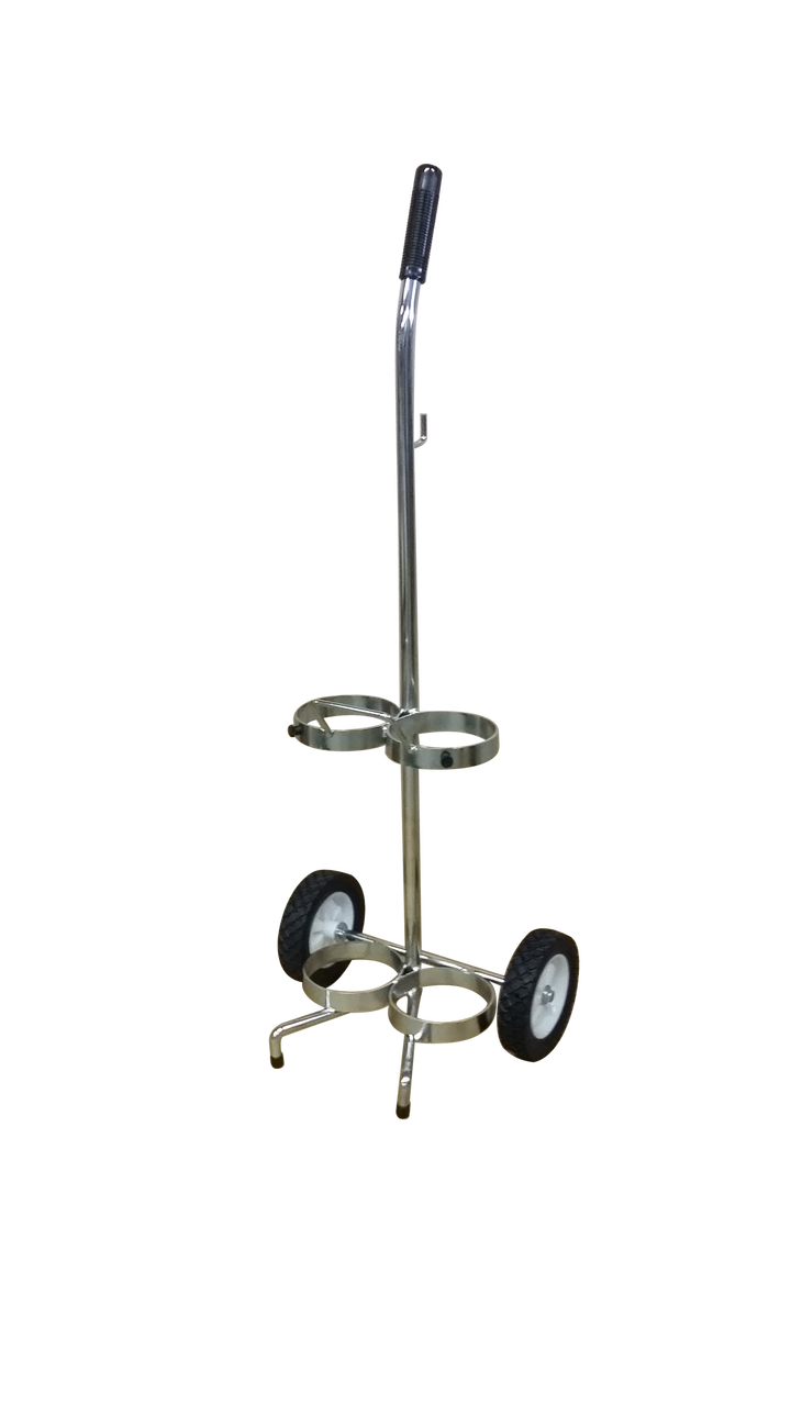 Dual Cylinder Adjustable Oxygen Cart For Two D or E (4.38