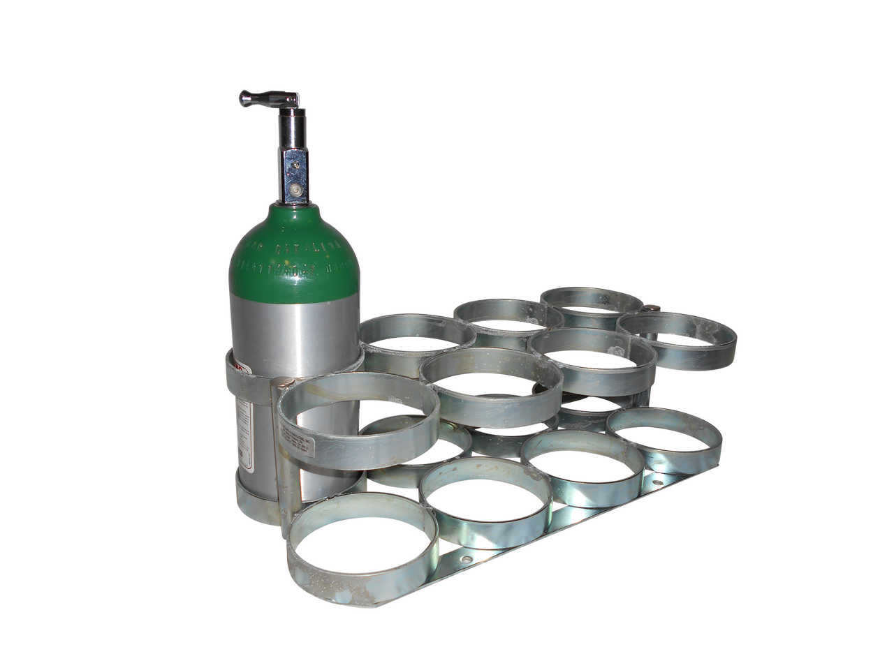 Oxygen Cylinder Rack For Eight Ml6 438 Dia Style Oxygen Cylinders 4100 Fwf Medical Products 