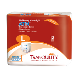 Tranquility ATN (All-Through-the-Night) Large Package | Most Absorbent Adult Diaper | Adult Diaper with Tabs