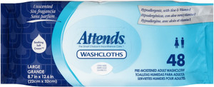 Attends Unscented Hypoallergenic Washcloths
