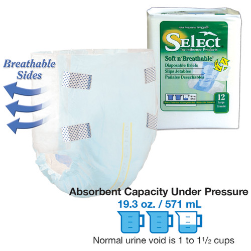 Select® Soft n' Breathable Disposable Briefs