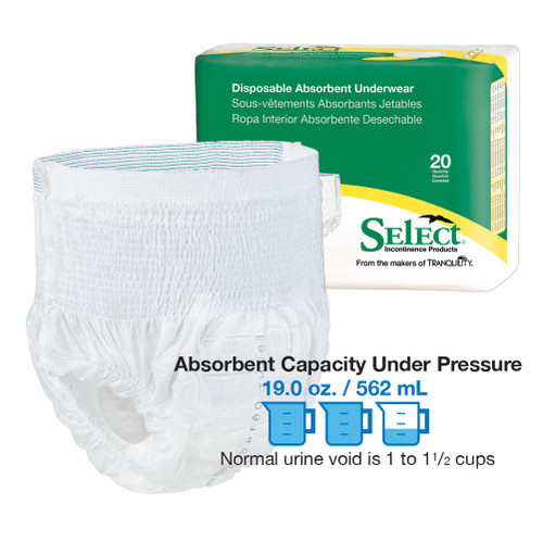 Select® Disposable Absorbent Underwear