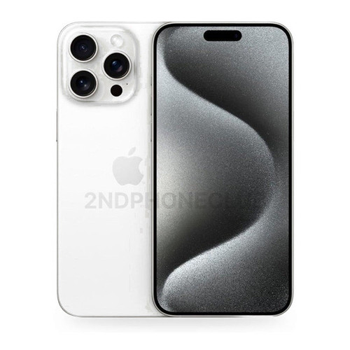 iPhone 15 Pro Max White Titanium, refurbished and unlocked