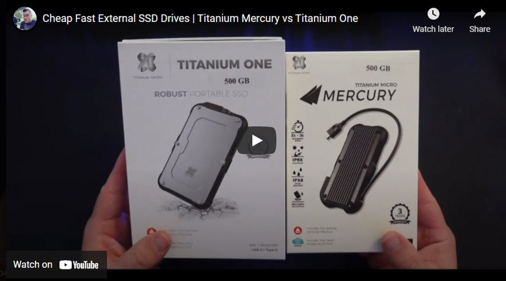 Fast External SSD Drives | Titanium Mercury vs Titanium One
