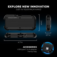 External SSD Mercury  small pocket size include with usb type c to a adapter and handy bag