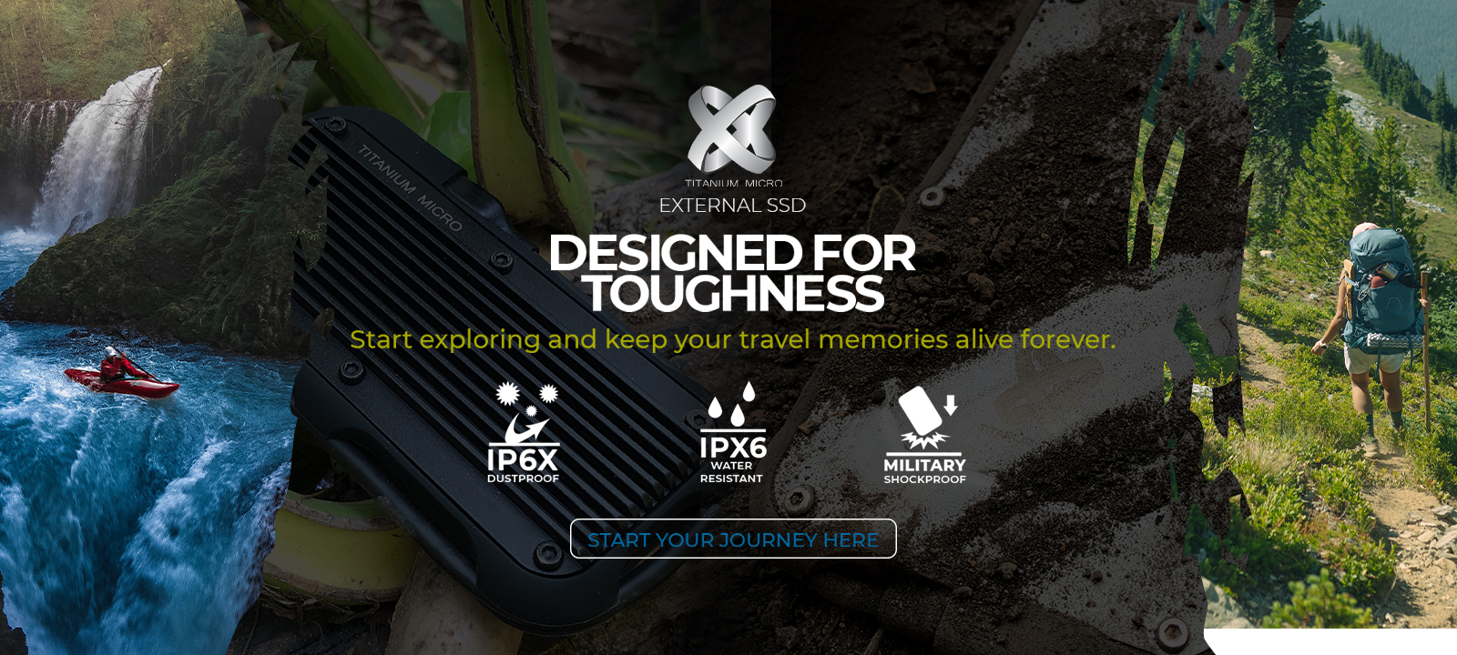 External SSD dust proof, water resistant, drop proof