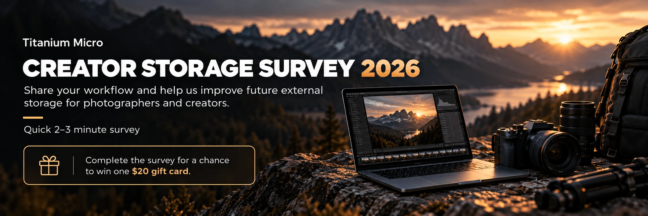 Titanium Micro Creator Storage Survey 2026