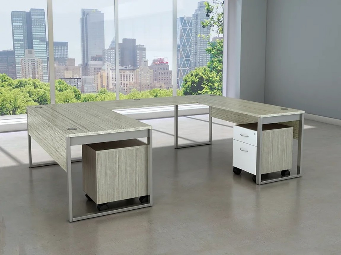 Manasota Office Supplies, LLC: U-Shaped Office Desk with Drawers (SM5)
