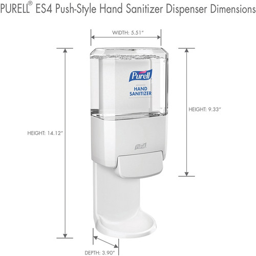 PURELL ES4 Hand Sanitizer Manual Dispenser - Manual - 1.27 quart Capacity - Locking Mechanism, (GOJ502001)