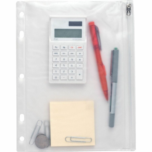 Business Source Punched Economy Binder Pocket - 10" Height x 8" Width - 7 x Holes - Ring Binder - - (BSN01607)