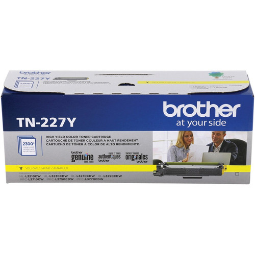 Brother Genuine TN-227Y High Yield Yellow Toner Cartridge - 2300 Pages (BRTTN227Y)
