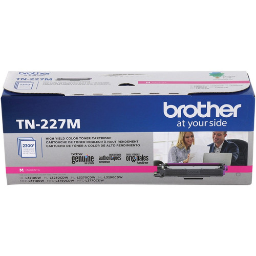 Brother Genuine TN-227M High Yield Magenta Toner Cartridge - 2300 Pages (BRTTN227M)