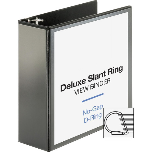 Business Source Deluxe Slant Ring View Binder - 4" Binder Capacity - Letter - 8 1/2" x 11" Sheet - (BSN62472)