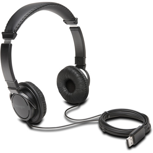 Kensington USB Hi-Fi Headphones - Stereo - Black - USB Type A - Wired - Over-the-head - Binaural - (KMW97600)