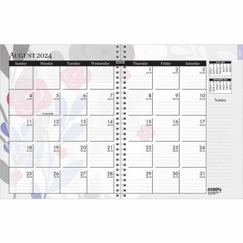House of Doolittle Academic Wild Flower Weekly/Monthly Planner - Academic - Julian Dates - Monthly, (HOD295474)