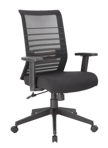 (MOS2T06566CBLK NEW SKU ) MOSXSL13133BLK, XSL13133BLK,Garrison Mesh Back Task Chair Black Mesh Black Frame