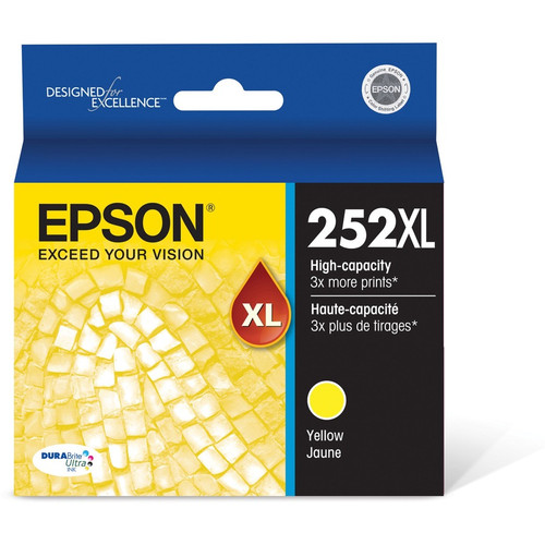 Epson DURABrite Ultra 252XL Original High Yield Inkjet Ink Cartridge - Yellow - 1 Each - Inkjet - - (EPST252XL420S)
