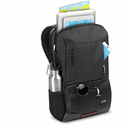 Solo Draft Carrying Case (Backpack) for 15.6" Notebook - Black - Damage Resistant, Scuff Resistant, (USLVAR7014)