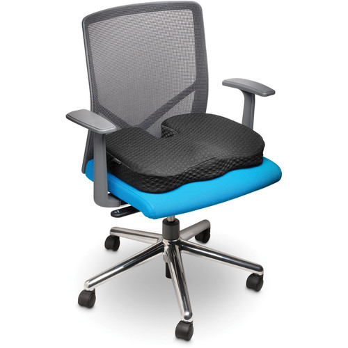 Kensington Premium Cool-Gel Seat Cushion - 14" x 18" - Gel Filling - Fabric Cover - Foam - Durable, (KMW55807)
