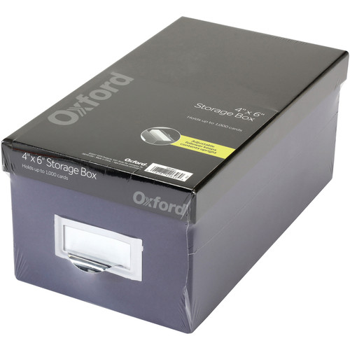 Oxford Index Card Storage Box - External Dimensions: 11.5" Length x 6.5" Width x 5" Height - Media (OXF406462)