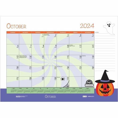 House of Doolittle Monthly Deskpad Calendar Seasonal Holiday Depictions 22 x 17 Inches - Julian - - (HOD139)