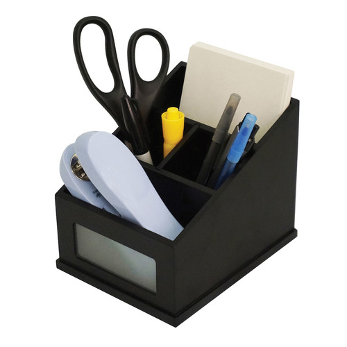 Victor Midnight Black Multi-Use Storage Caddy with Adjustable Compartment - 4 Compartment(s) - - x (VCT95385)