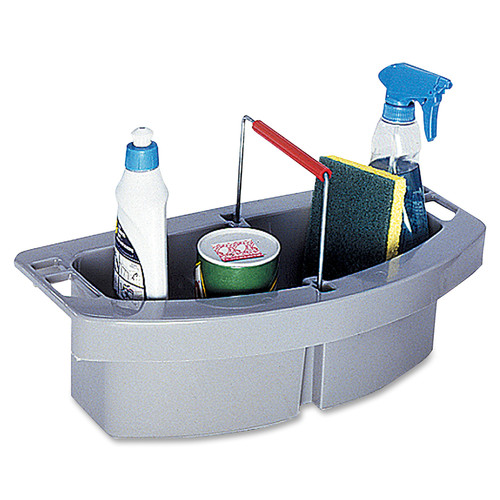 Rubbermaid Commercial Brute Maid Cleaning Caddy - 9" Height x 16" Width x 5" Depth - Gray - Vinyl - (RCP2649GRA)