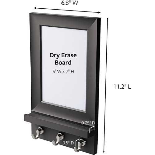 Command Dry-Erase Message Center - 11.2" Height x 6.8" Width x 1.5" Depth - Slate - 1 Each (MMMHOM24DEBSES)