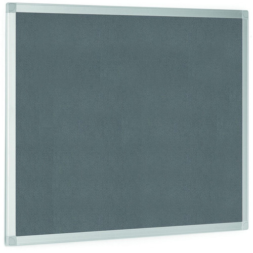 Bi-silque Ayda Fabric 36"W Bulletin Board - Gray Fabric Surface - Robust, Tackable, Sleek Style - 1 (BVCFA05429214)