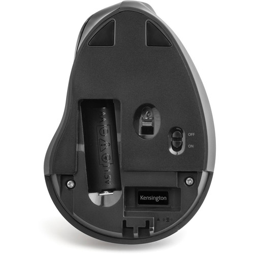 Kensington Pro Fit Ergo Vertical Wireless Mouse - Wireless - Radio Frequency - Black - 1 Pack - USB (KMWK75501WW)