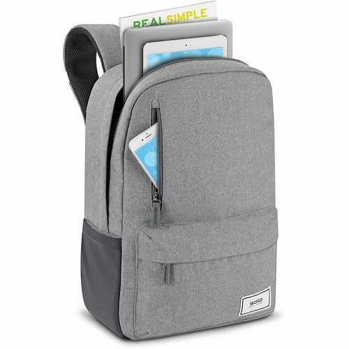 Solo Re:claim Carrying Case (Backpack) for 15.6" Notebook - Gray - Bump Resistant, Damage Resistant (USLUBN76010)